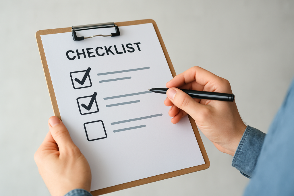 Checklist for PLR tips